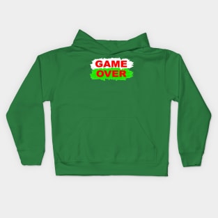 GAME-OVER,-RED,-GREEN Kids Hoodie